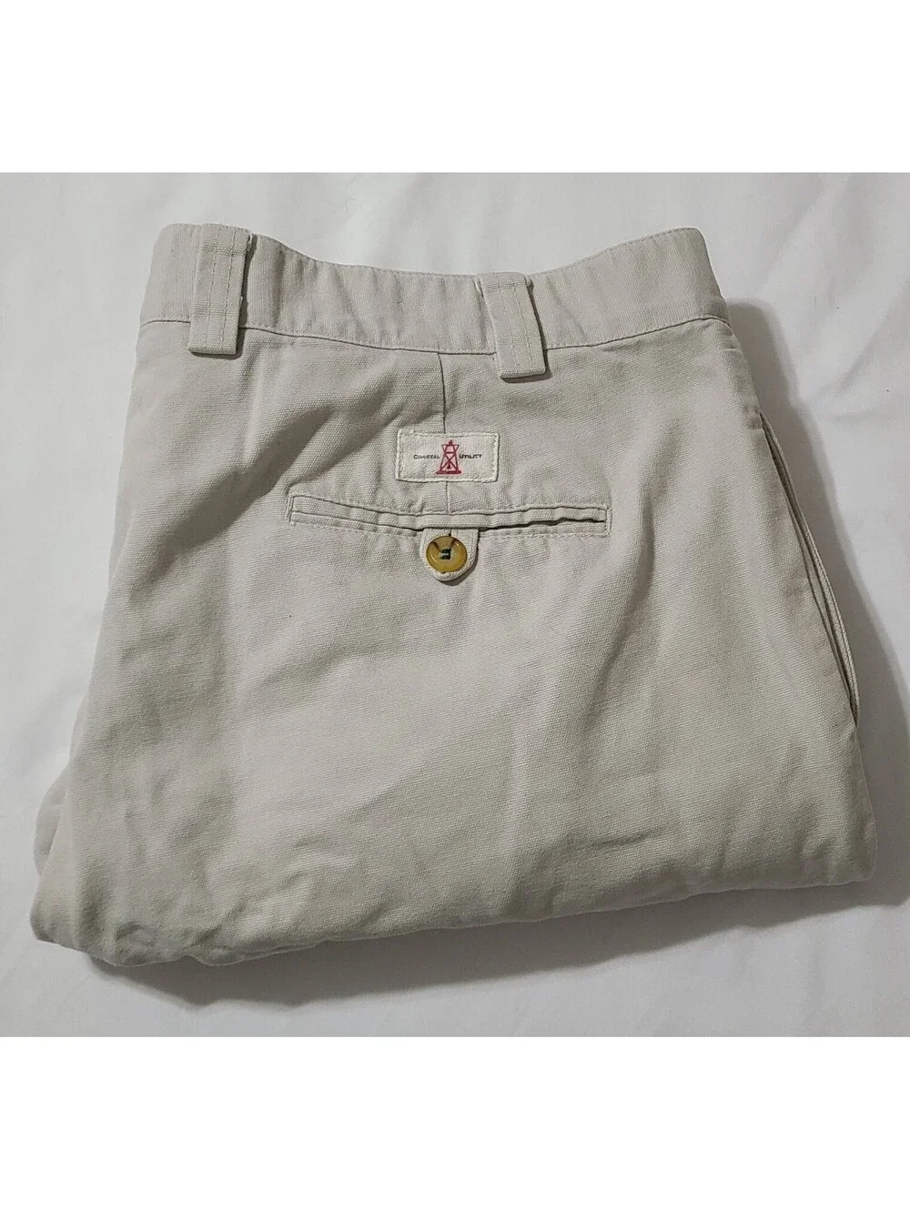 Marblehead Greens Shorts Mens Size 38 Khaki Canvas Duck Cloth Nantucket Prep USA
